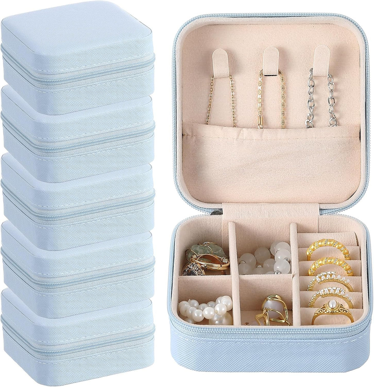 Taiyin 6/12/50 Pcs Travel Jewelry Case Bulk