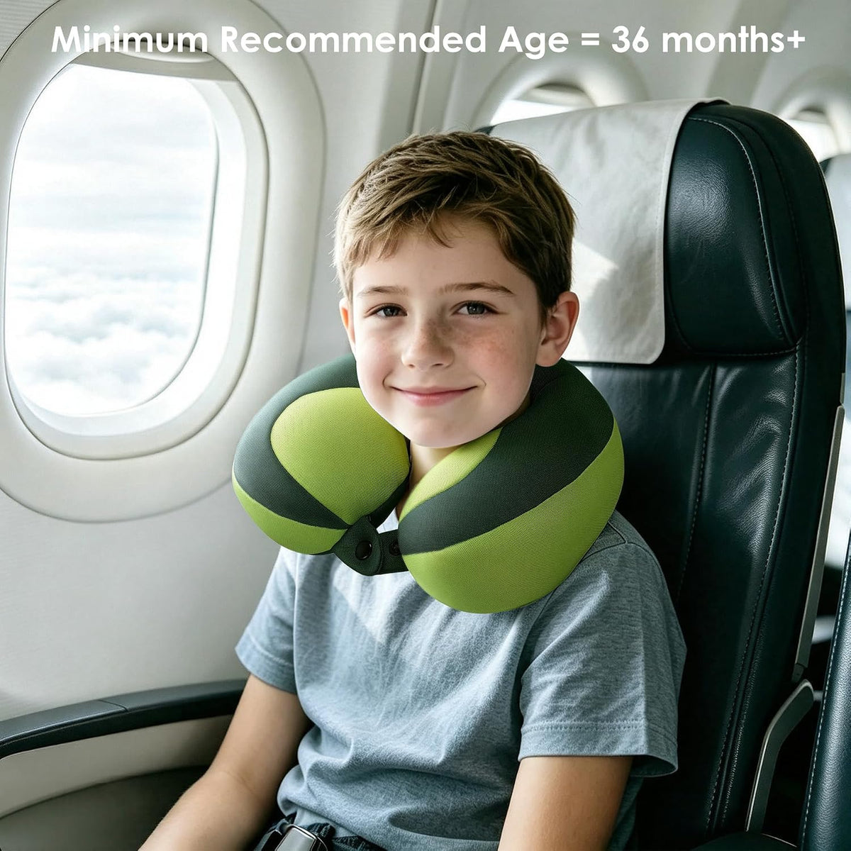 INFANZIA Kids Travel Neck Pillow for Ages 3 Years and up, for CarSeat Plane