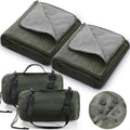 Tranqun 2 Pcs 2 Pcs Outdoor Blanket Quilted, Waterproof, Military Green