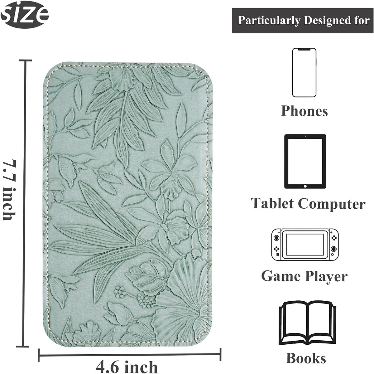 Airplane Travel Essentials for Flying Flex Flap Cell Phone Holder & Flexible Tablet Stand for Desk, Bed, Treadmill, Home & in-Flight Airplane Travel Accessories(1-Carved Green)
