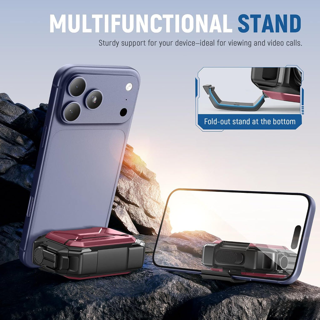 MOBOSI IP68 Waterproof Case for AirPods Pro 3, Red