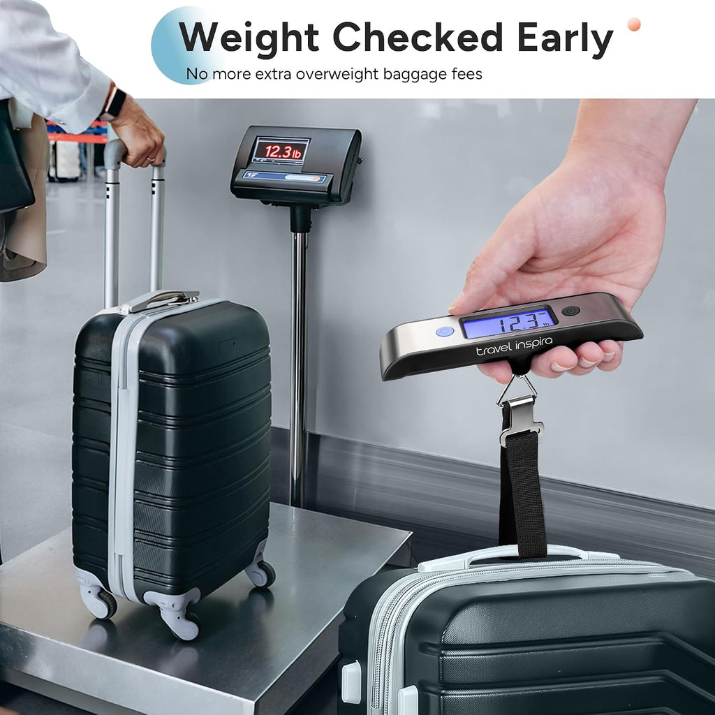 travel inspira Rechargeable Luggage Scale 110lb/50kg