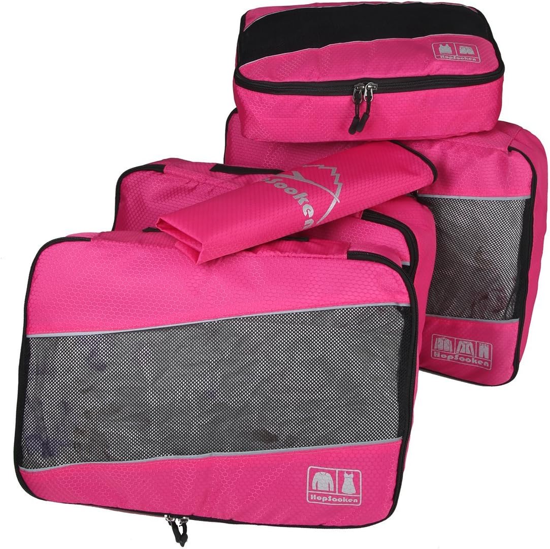 5 Set Packing Cubes for Travel Large Suitcase Luggage Organizer Bags Travel Accessories Vacation 4 Cubes 1 Laundry Pouch Bag