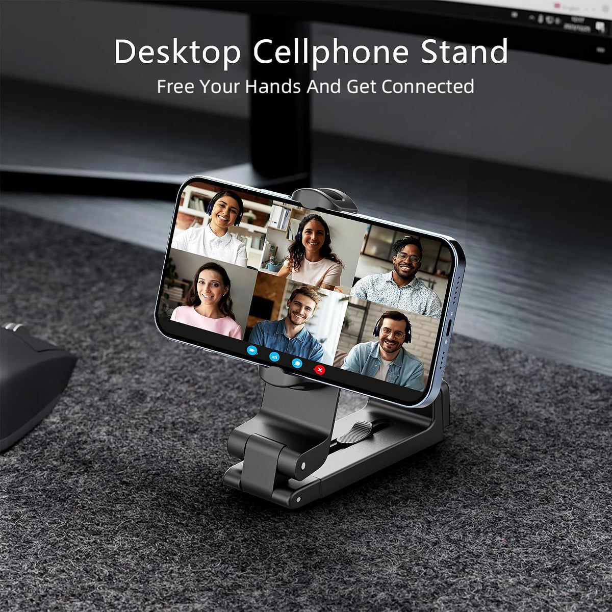 CreaDream 2 Pack Airplane Phone Holder, Phone Mount Stand for Flight Desk