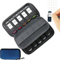 JBOS USB Flash Drive Case with 10 USB Drive Slots and 10 Memory Card Slots Storage Organizer Case Holder for Thumb Drives Jump Drives SD Cards with Zipper Bag Blue