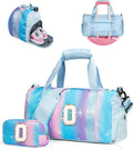 Girl Day Gifts-Girl Gym Bag with Shoe Compartment Girls Duffle Bag