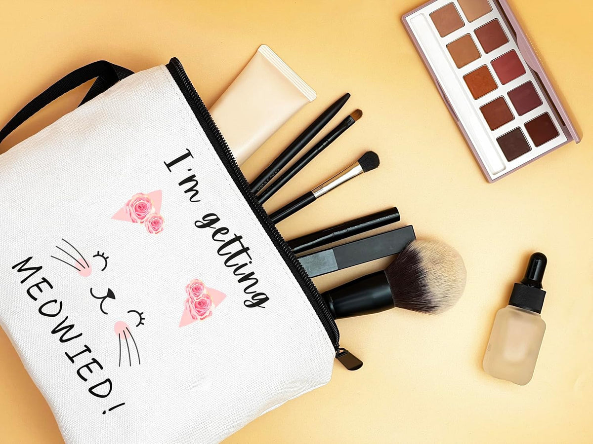 SEAMOON Bride to Be Makeup Bag, Bridal Shower Gifts for Bride Bridesmaid