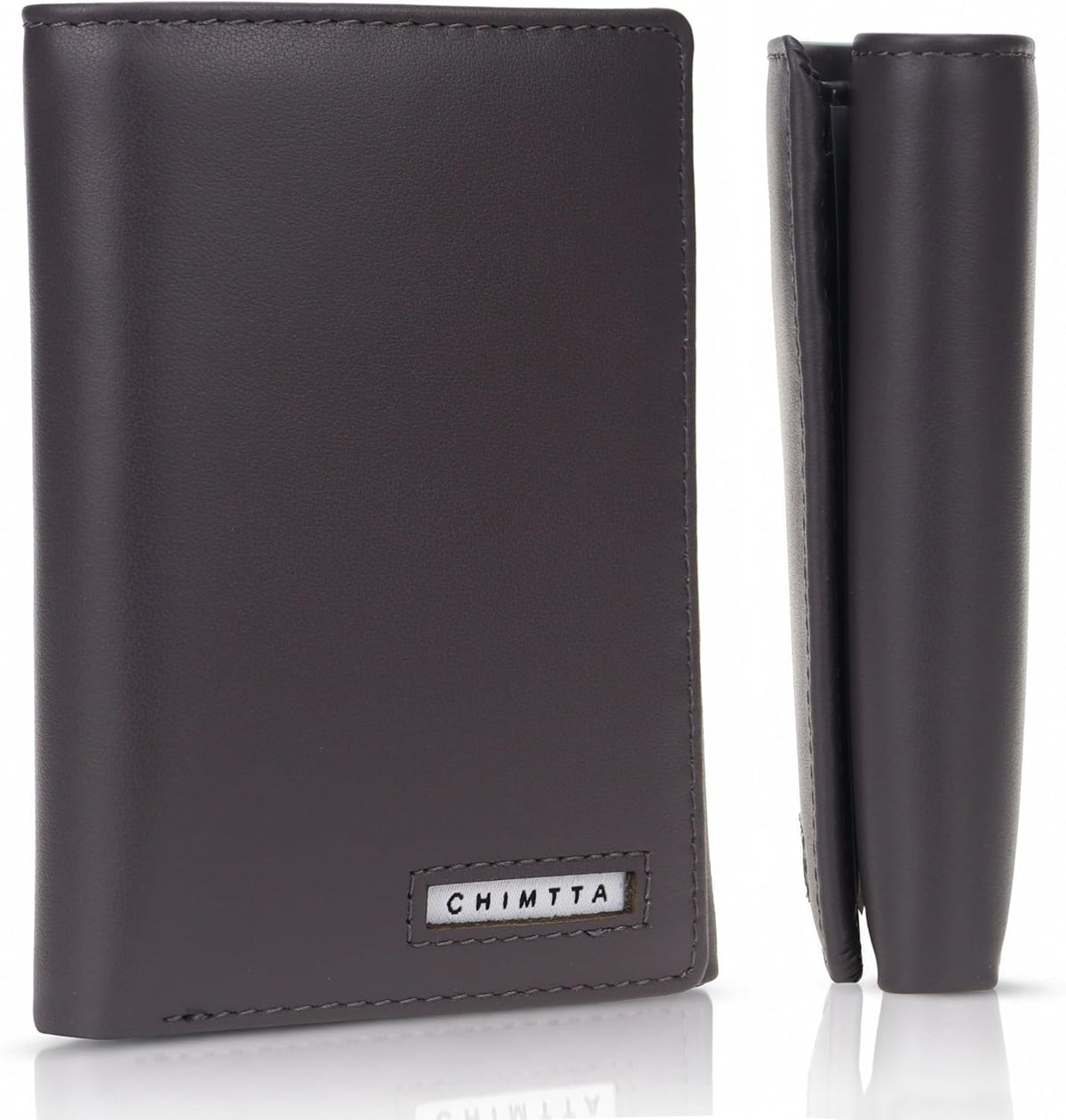 RFID Trifold Wallet for Men Genuine Napa Leather, Magnetic Closure