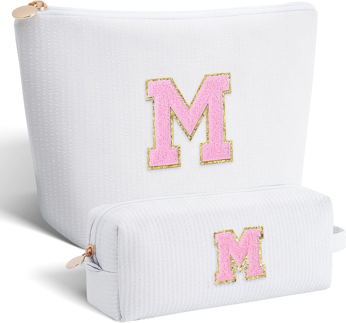 Gifts for Teen Girls Women - Birthday Gifts for 10 11 12 13 14 15 16 17 18 Years Old Girl,Makeup Bag Cosmetic Bag,Teacher Gift Trendy Stuff Toiletry Bag - White,M