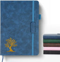 Vintage Hardcover Leather Journal Notebook, A5 Lined Notebook for Business Work School, 224 Pages 100GSM Thick No Bleed Paper, 180° Lay Flay Premium Writing Notebook for Note Taking Daily Diary Travel