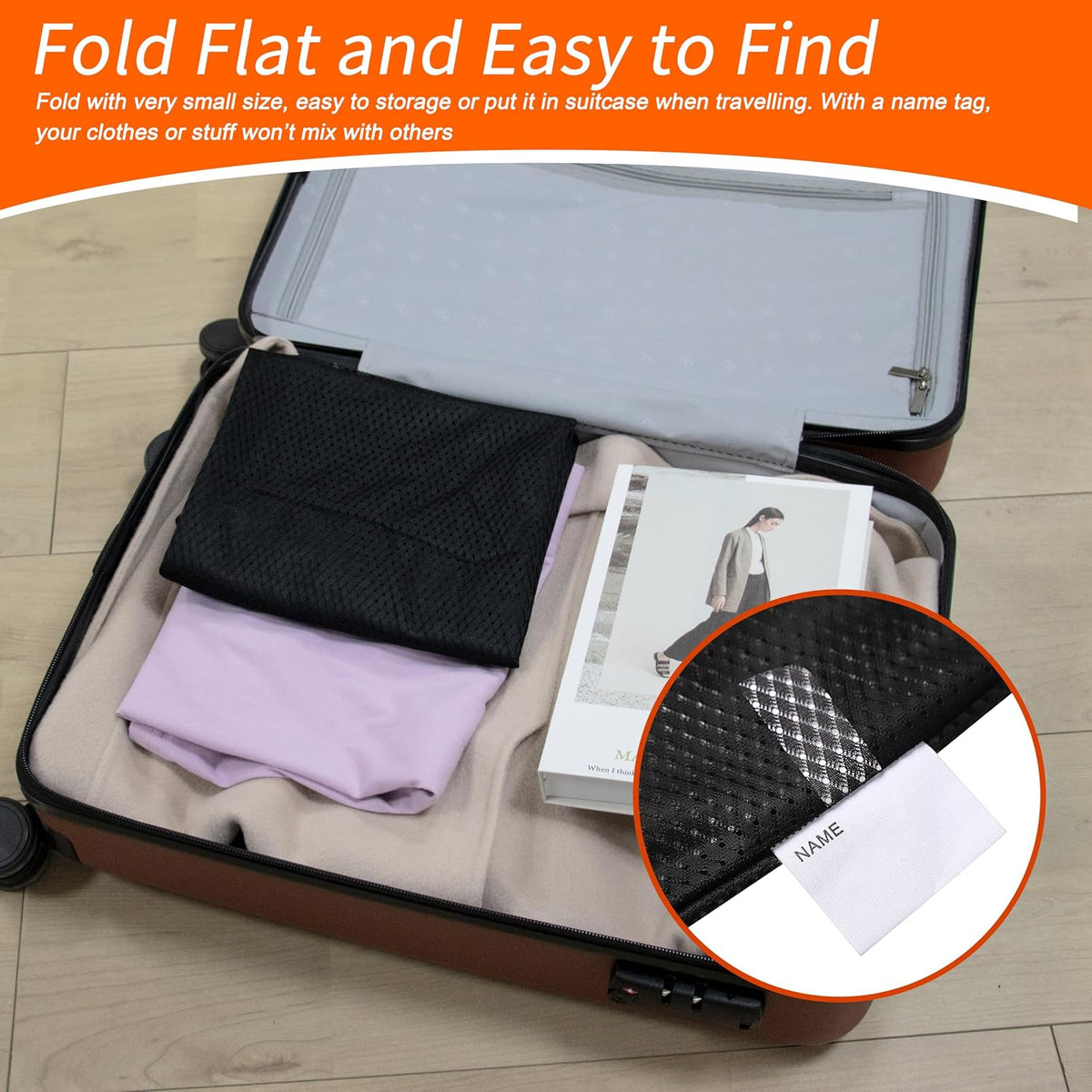 Polecasa 2 Pack Heavy Duty Diamond Large Mesh Laundry Bag, 24x36", Black