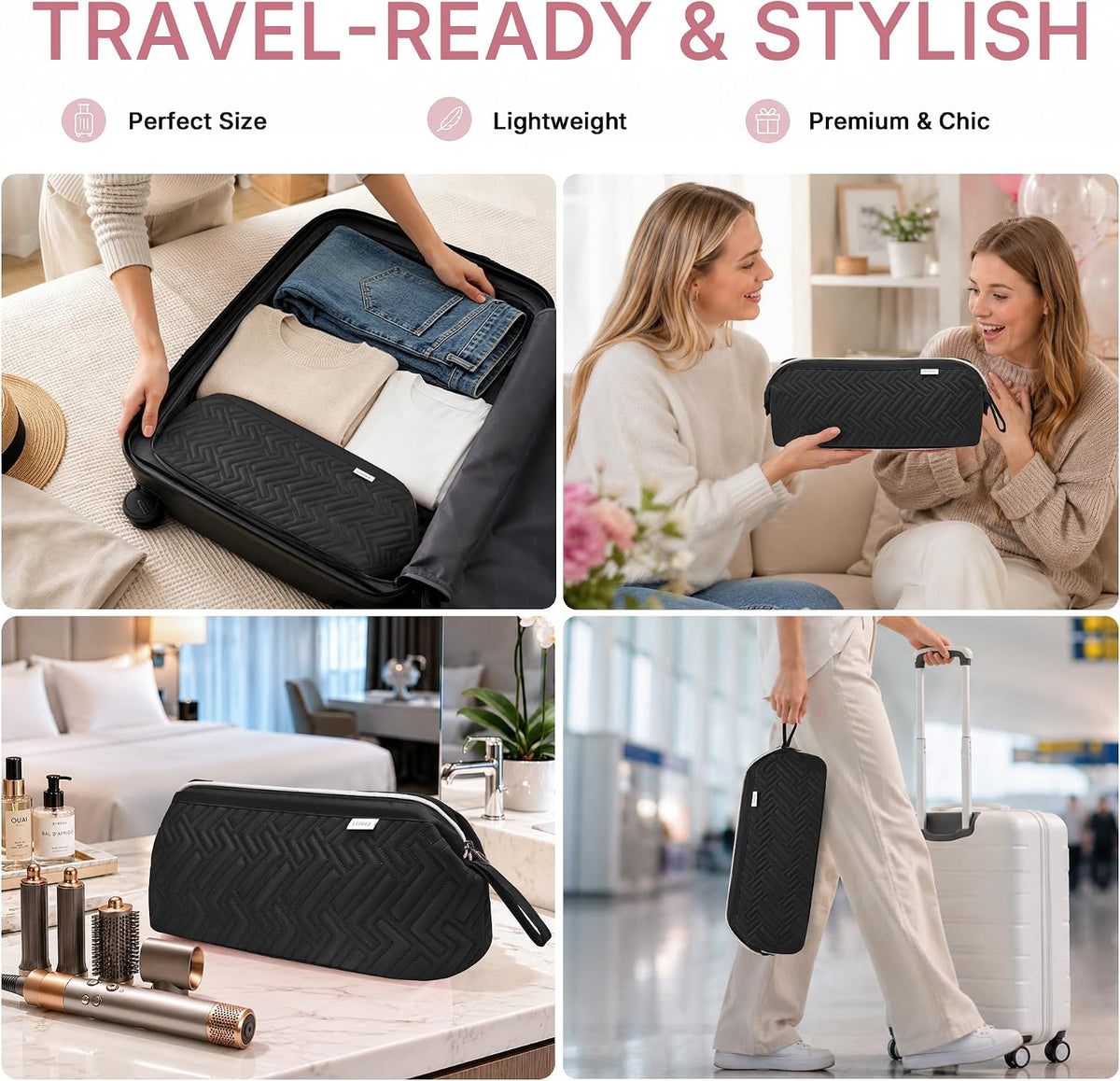 Leudes Hair Dryer Tools Travel Bag for Shark Flex Style Case Air Wrap