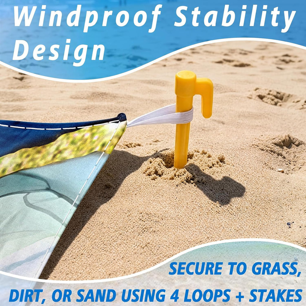 Waterproof Sandproof Beach Blanket Extra Large 79"x79"