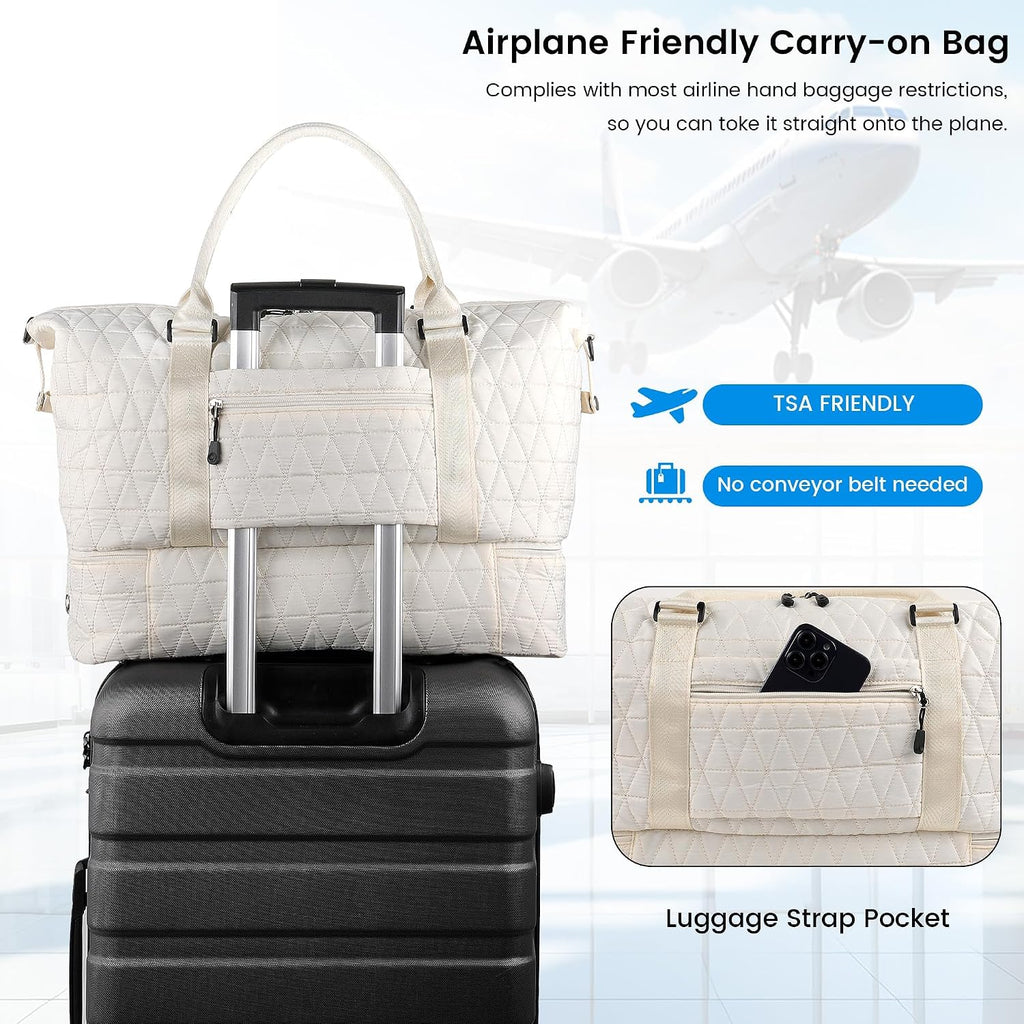 TANTOMI Travel Duffle Bag, Weekender Bags for Women, 3PCS Personal Item Bag