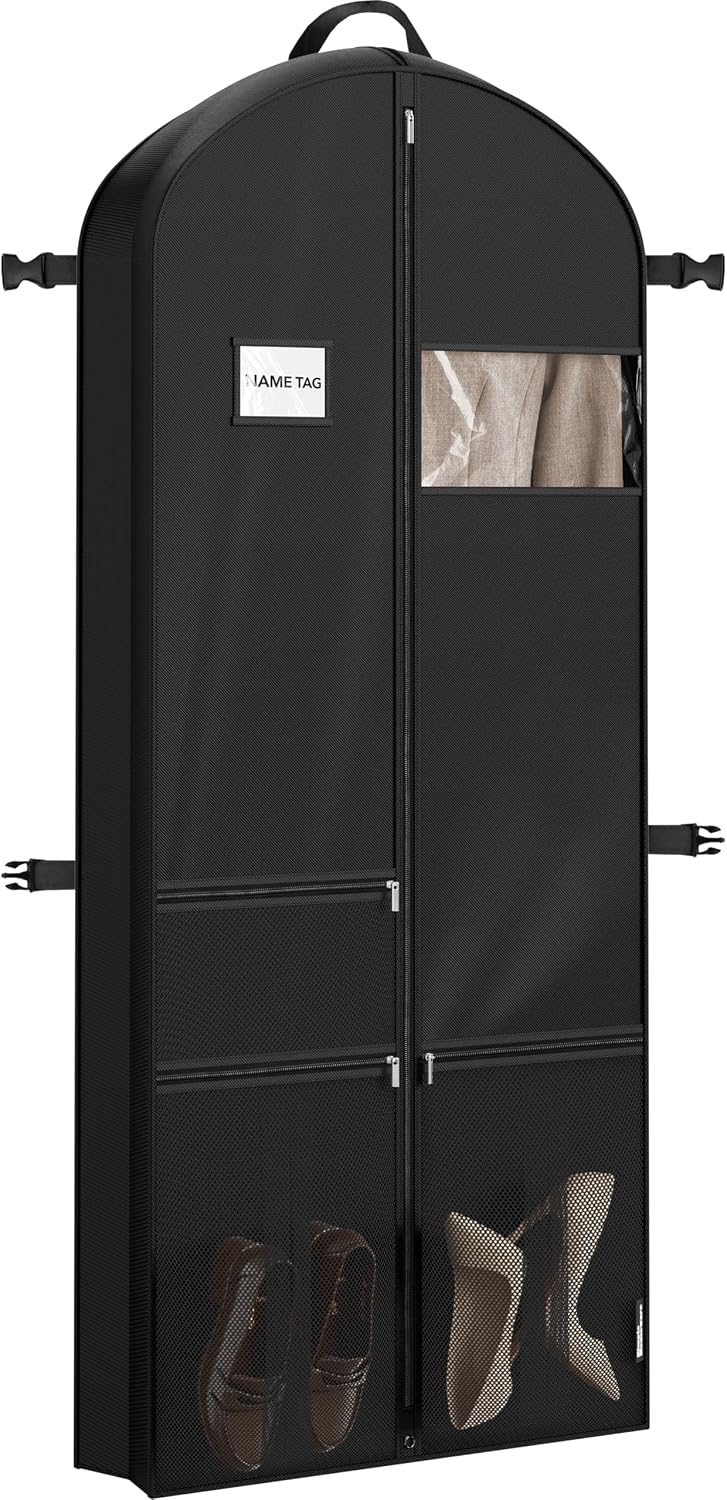 Simple Houseware 65" Travel Garment Bag with Pockets, Heavy Duty Suit Bag