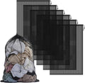 6 Pack Mesh Bag Drawstring for Storage,23 x 35 Inch Net Bags with Lock