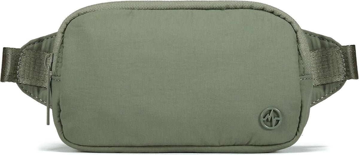Pander Mini Belt Bag – Ultra Compact, Fits 6.7” Phone, Lipstick, Earbuds, Essentials, Small Crossbody Waist Purse, Grey Sage