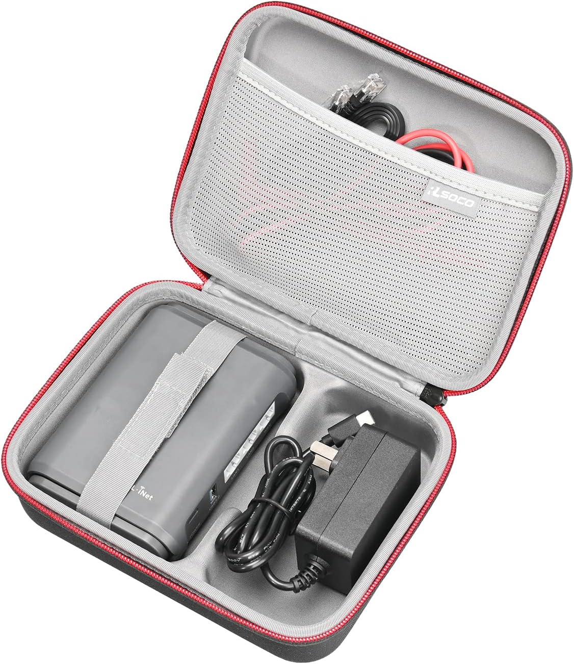 RLSOCO Carrying Case for GL.iNet GL-SFT1200/GL-MT3000/GL-BE3600/GL-AXT1800/GL-MT3600BE/GL-A1300/GL-BE1000 Pocket-Sized Wi-Fi 6 Travel Router,AC Adapter and Data Cable (Case Only)