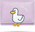 Cute Small Women Wallet with RFID Blocking,Suitable Kid Girls Ladies (Duck Purple)