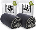 Premium Twisted Loop Drying Towels for Drying Dogs Small 16" x 24" Super Absorbent Microfiber Dog Bath Towel – Quick Dry, Soft – 1200 GSM Gray for Pets, Beach, Camping & Travel (Pack of 2)