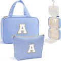 YOOLIFE Travel Hanging Toiletry Bag Makeup Bag, Women Girls Gifts, Blue A
