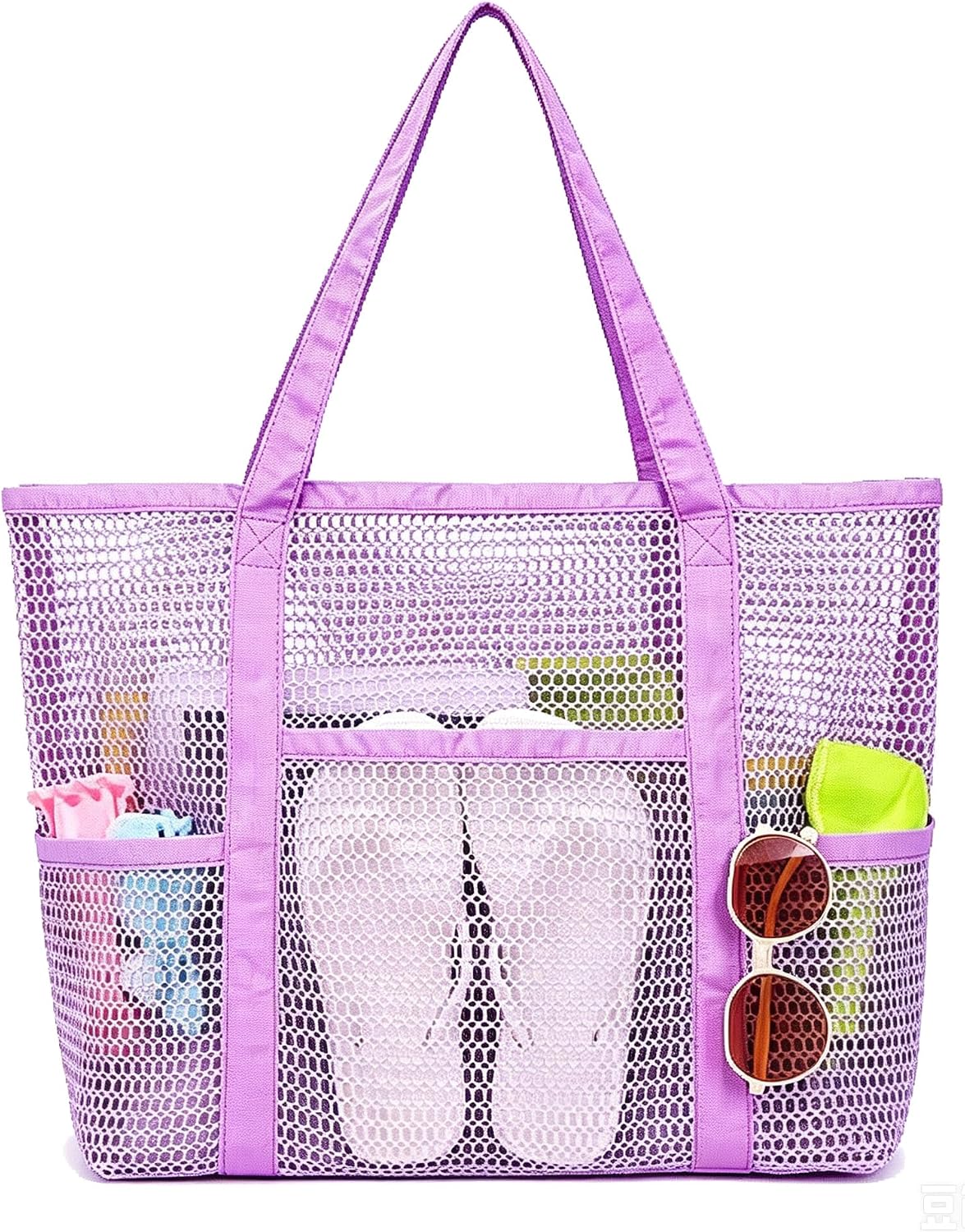 KELMALL XL Mesh Beach Tote, Sandproof Quick Dry Pool Vacation Bag