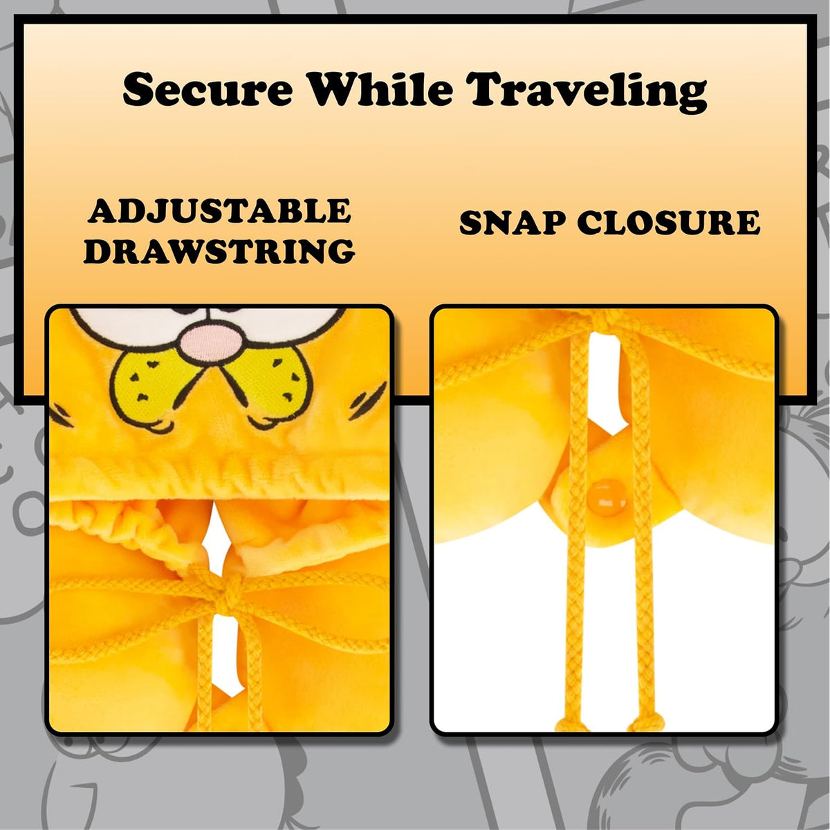 Garfield Hooded Neck Pillow, Orange