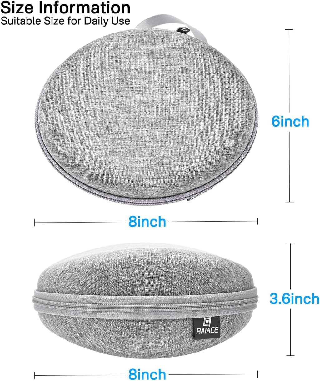 Hard Travel Carrying Case Compatible with Skullcandy Crusher Over-Ear Headphones. (Case Only, Not Include The Device)-Gray(Gray Lining)