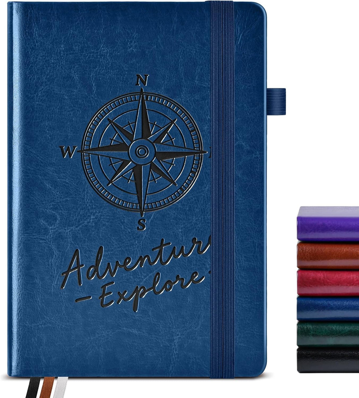 PAIBAS A5 Lined Journal, Leather Bound Notebook for Work & Travel 5.8"×8.5"