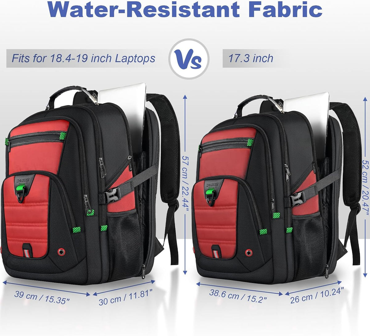 Z-MGKISS Extra Large Backpack for Men,Gaming Travel Bag Fit 18.4-19" Laptop