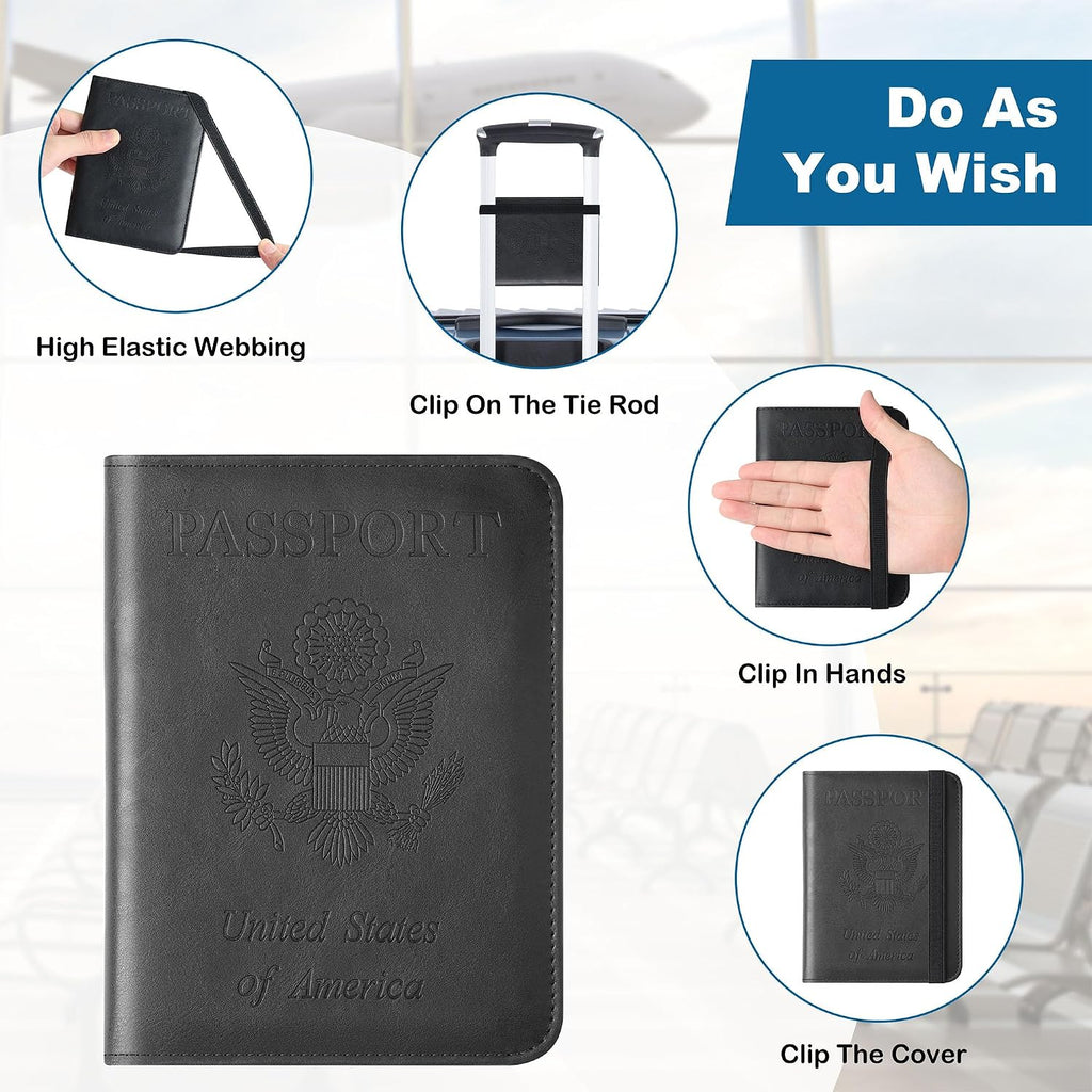 Passport Holder for Travel Essentials, RFID Passport Cover