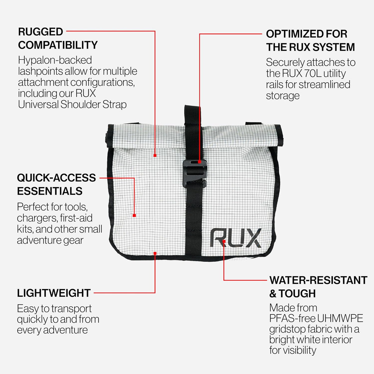 RUX Packing Pocket 2L White - Every Day Carry