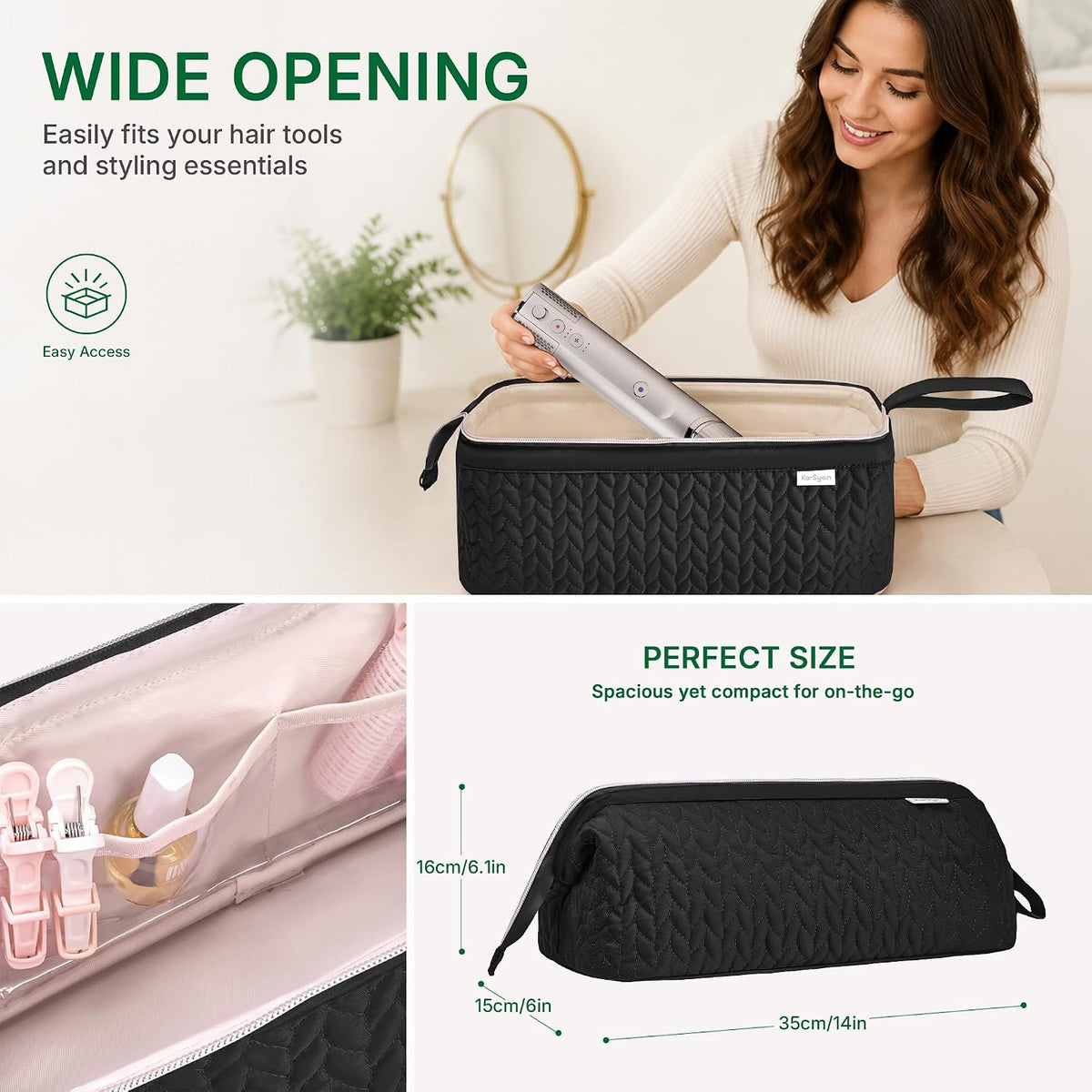 KarSyon Shark Flex Style Case for Dyson Airwrap Hair Dryer Tools Travel Bag