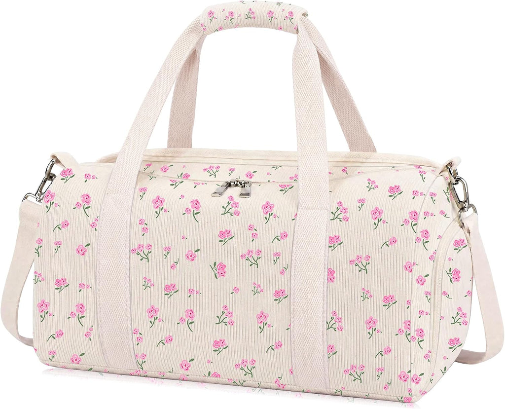 Girls Duffle Bag Kids Weekender Overnight Travel Bags with Shoe Compartment for Girls Dance Bags, Sleepover Bag,Overnight Bag for Teen Girls