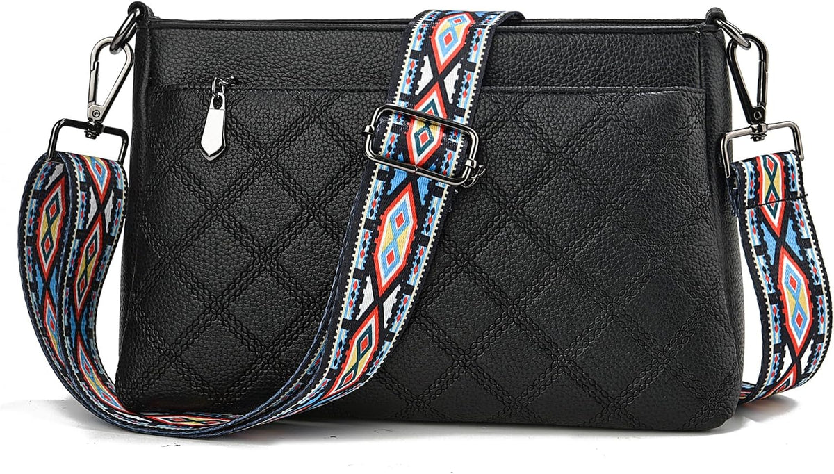 1.5" Wide Purse Strap Adjustable Replacement Gunmetal Hardware Long Crossbody Bag Strap for Thick Shoulder Bags Canvas Handbags Straps