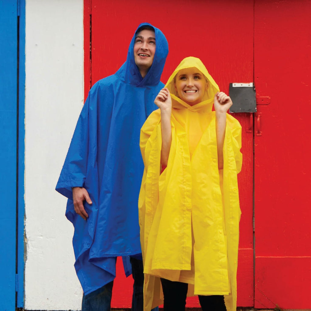 Totes Adult Packable Lightweight Hooded Rain Poncho