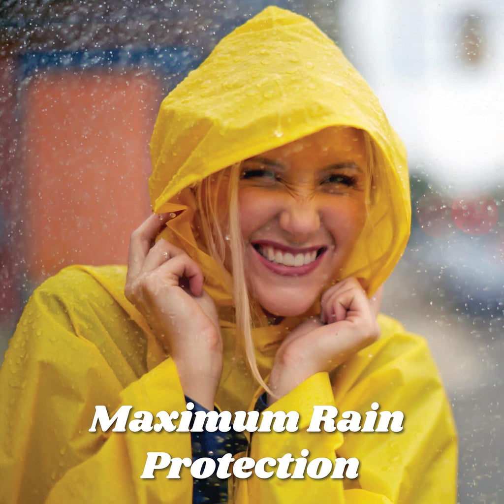 Totes Adult Packable Lightweight Hooded Rain Poncho