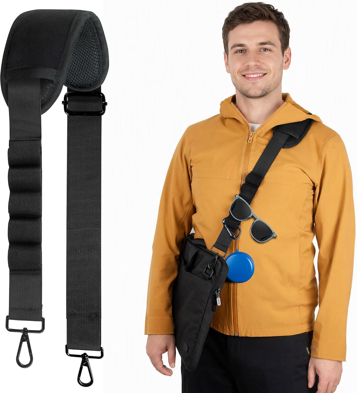 Shoulder Strap 59’’ Universal Adjustable Belt Strap Bag Strap with Loop