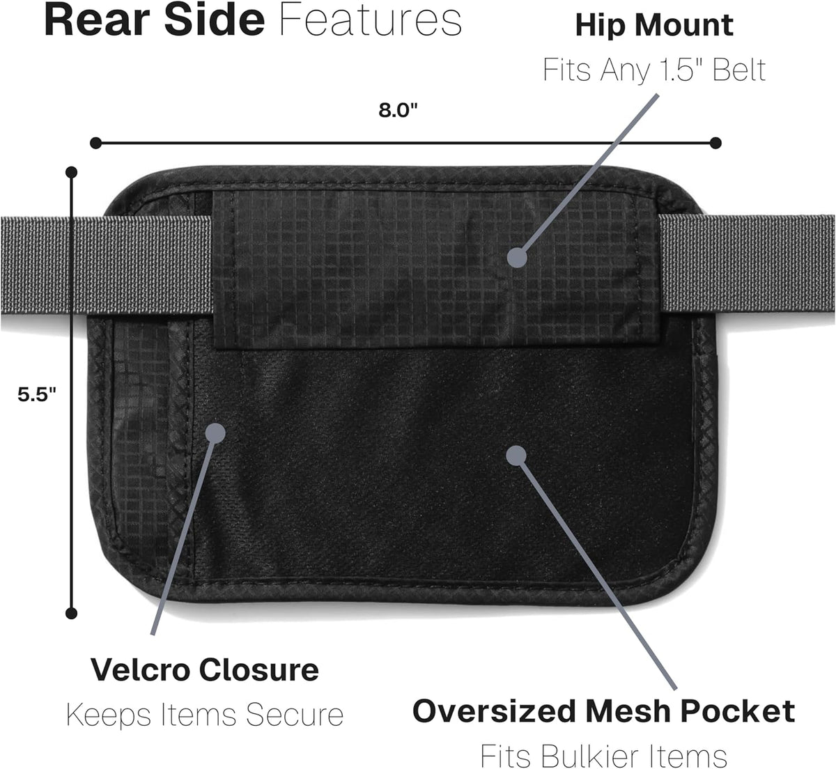 Navigator Travel Neck Wallet; RFID Blocking Pouch and Passport Holder for Travel with Neck and Waist Carry Modes; Travel Document Holder for Passports, Cards, Cash and Mid-Size Phones (Black)