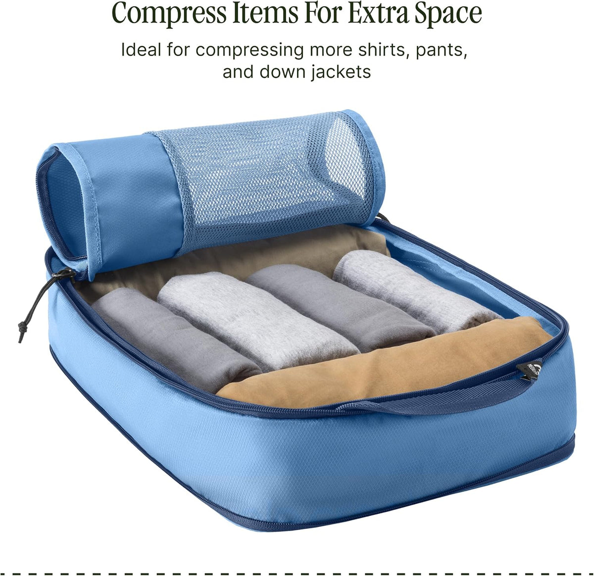 Eagle Creek Pack-It Isolate Compression - Lightweight Cube for Optimizing Luggage Space - Easy-Grab Zipper - Convenient Top Handle - Recycled Materials - Small