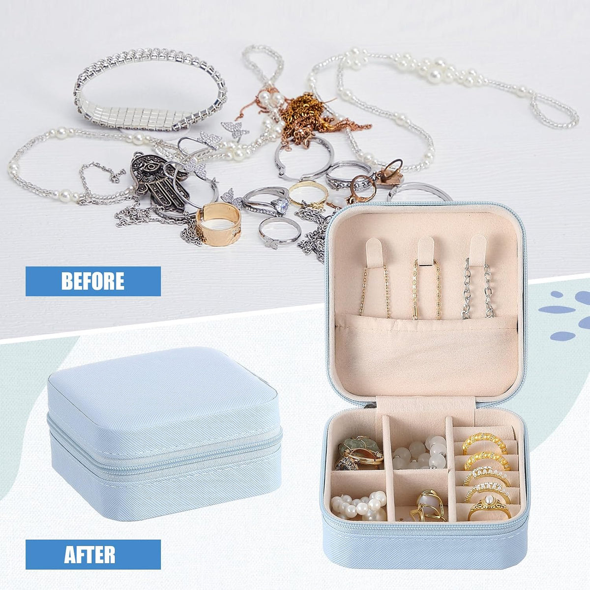 Taiyin 6/12/50 Pcs Travel Jewelry Case Bulk