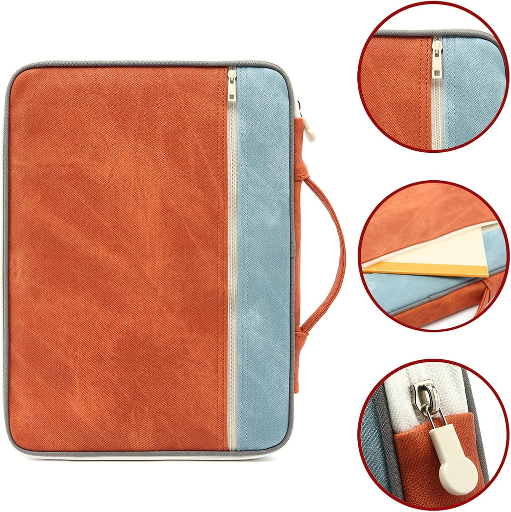 Lanola A4 Document Bags Portfolio Waterproof Business File Holder Travel Gear Organizer Electronics Accessories Bag