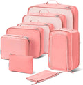 (Not Made In China) Packing Cubes For Travel, Suitcase Organizer Bags, Ultra Lightweight Nylon 8pc Set