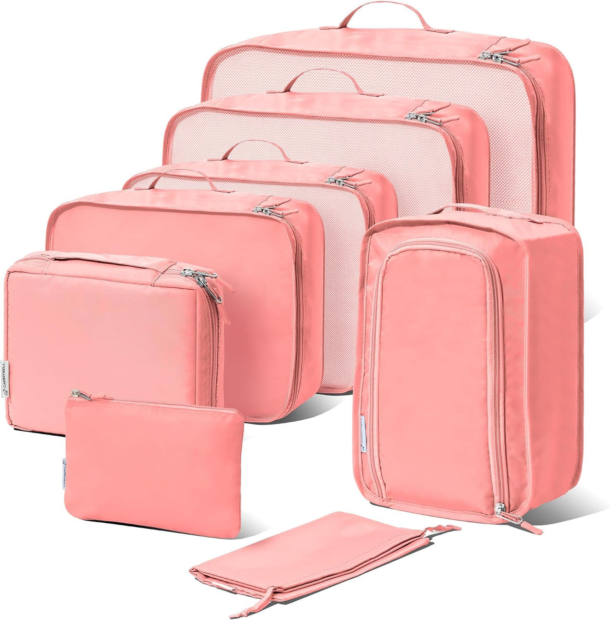 (Not Made In China) Packing Cubes For Travel, Suitcase Organizer Bags, Ultra Lightweight Nylon 8pc Set