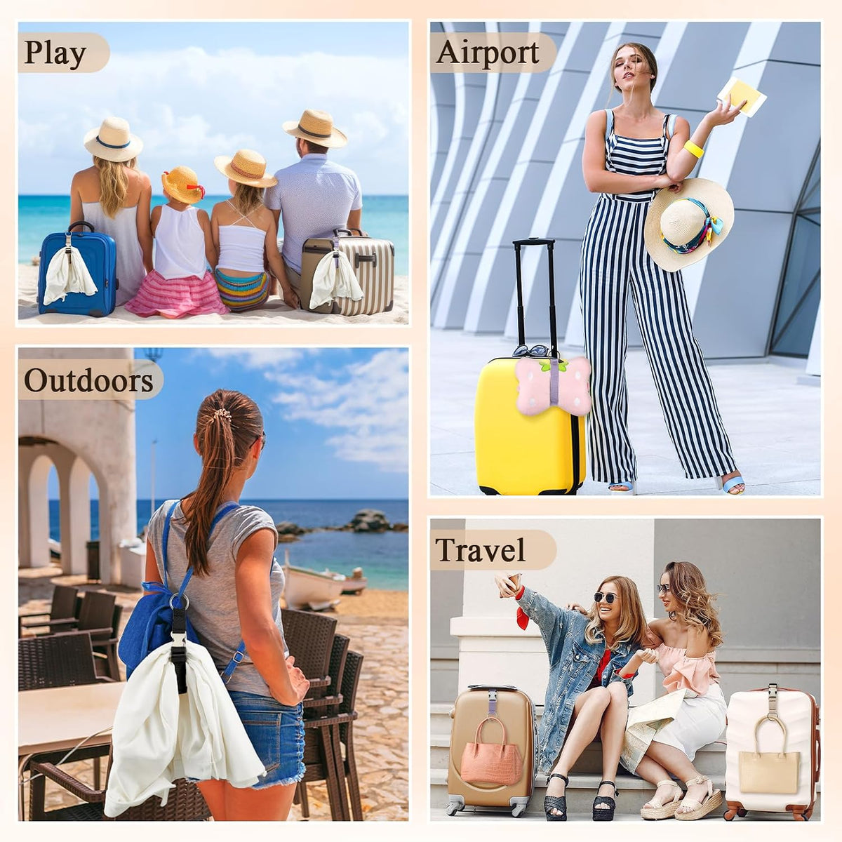 3 Pcs Add a Bag Luggage Straps for Suitcases, Connector Straps