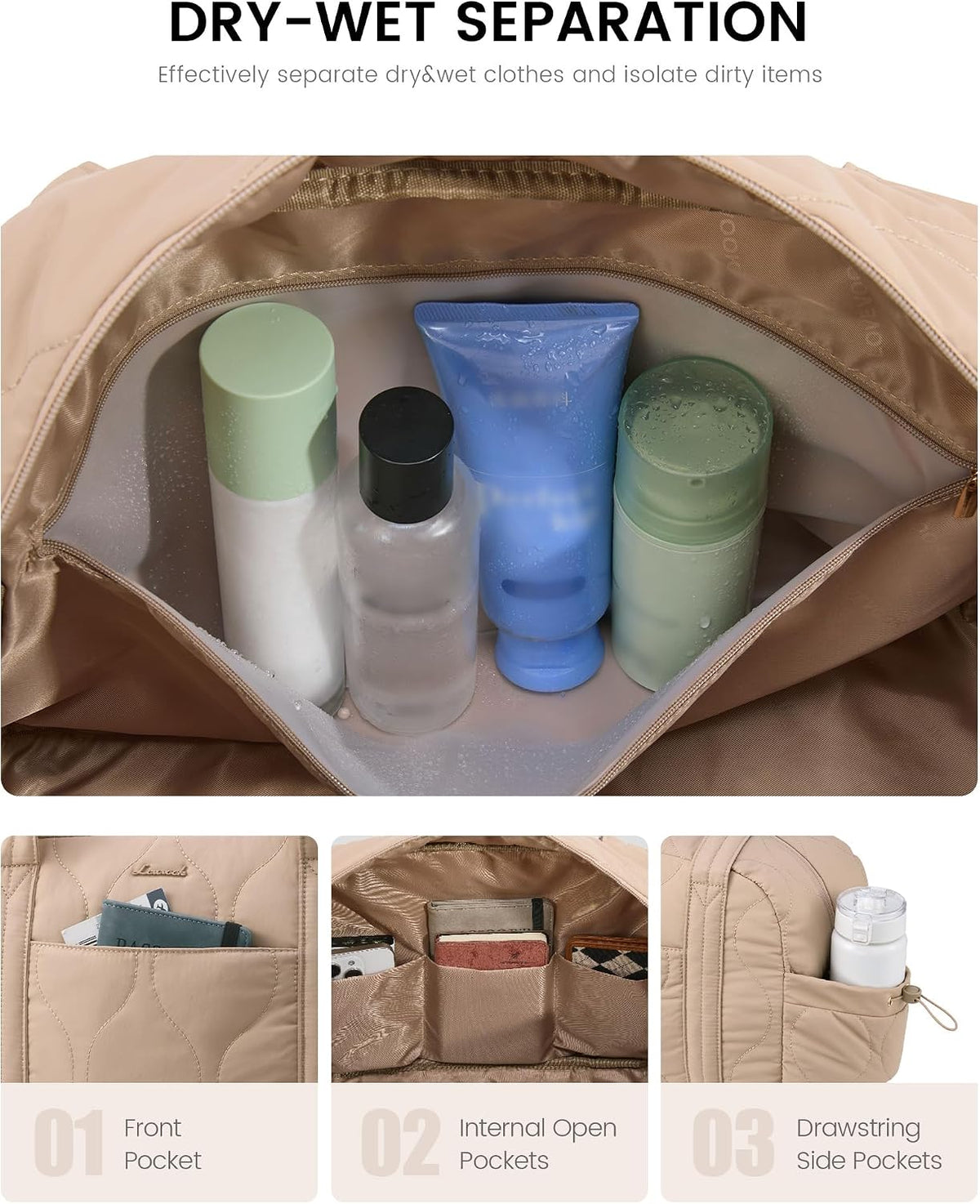 LOVEVOOK Duffle Bag for Travel, Puffer Weekender Gym Bags for Women