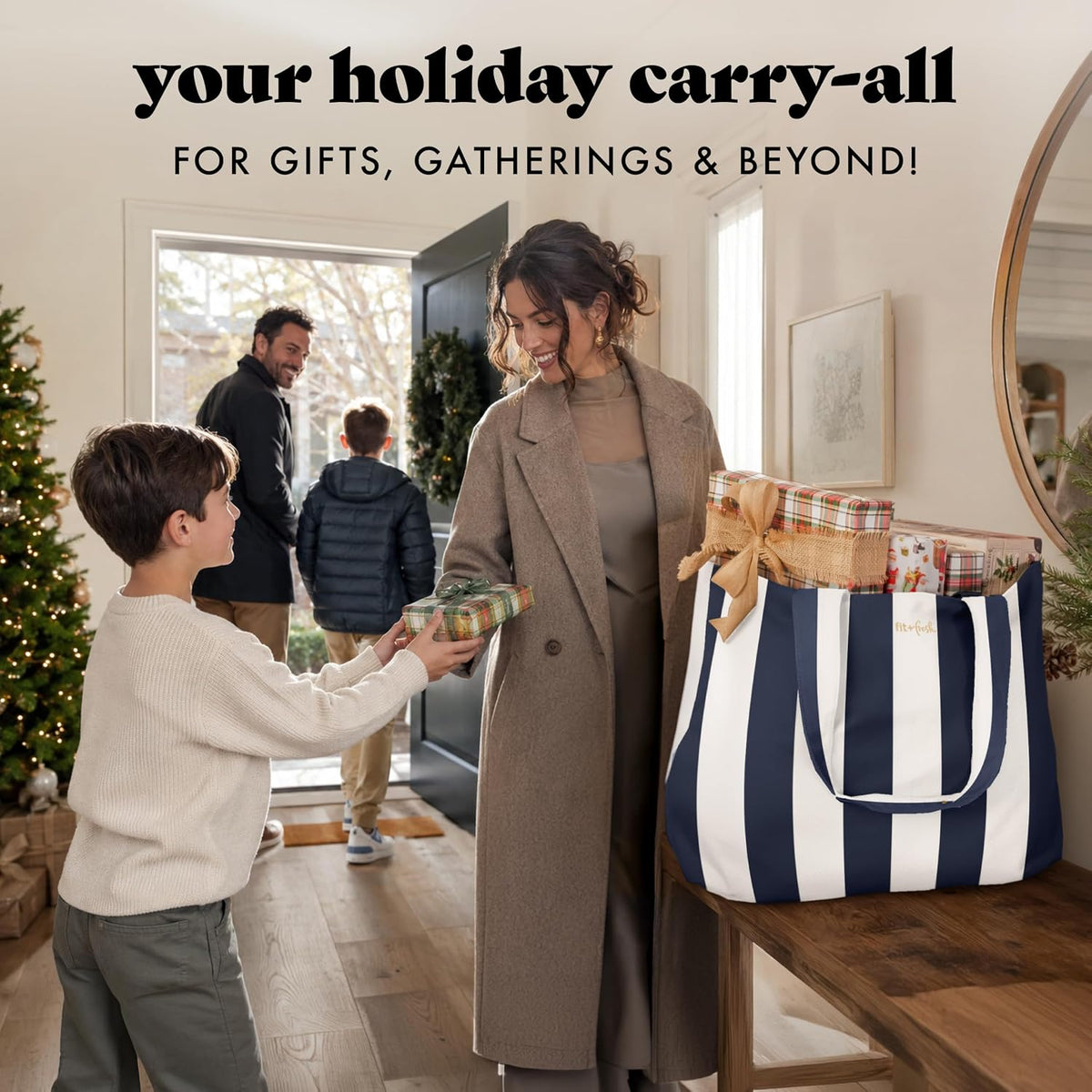 Fit & Fresh All The Things XL Tote Bag for Women, Beach Bag & Weekender