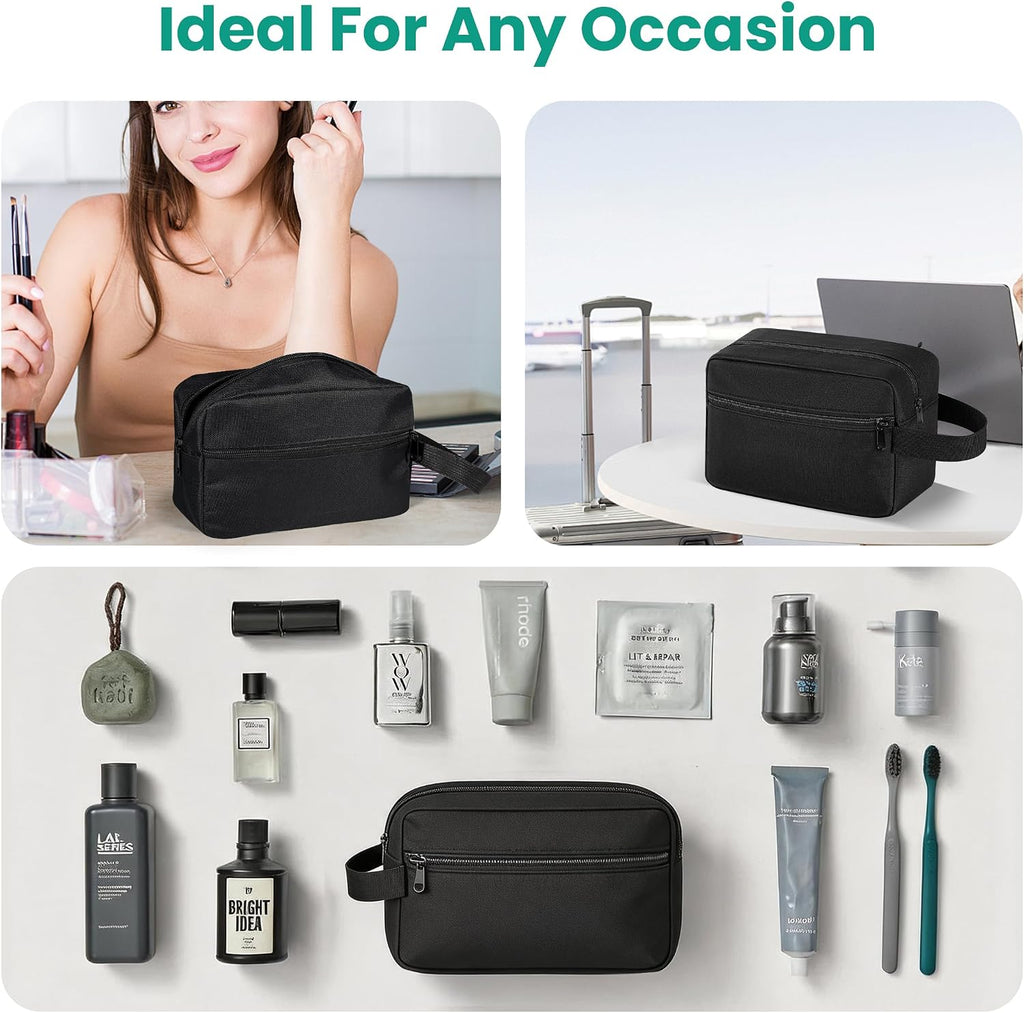 Travel Toiletry bag for Women and Men,Small Cosmetic Bag Hanging Lightweight Makeup Bag Small Tool Bag Travel Organizer accessories for Women Men - Light Blue
