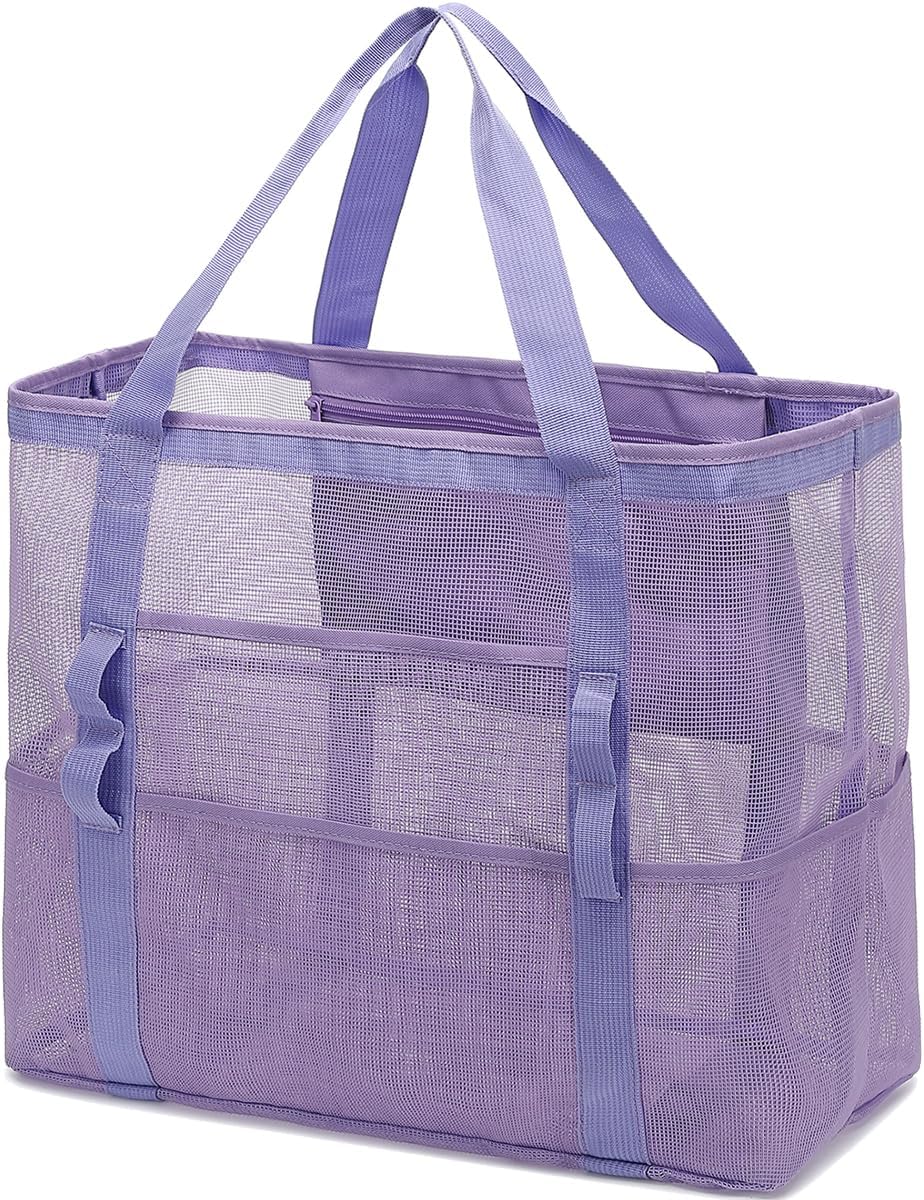 Fammart Large Mesh Beach Bag for Women, Oversized Beach tote Swim Pool Bag