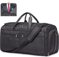 S-ZONE 50L Convertible Travel Garment Bag Carry on Garment Duffel Bag for Men Women 2 in 1 Hanging Suitcase Suit Business Travel Bag, Black